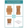 Wisaiboxl Kraft LP Mailers, 12.8x12.8x1 Inch, Easy-Fold Vinyl Record Shipping