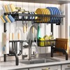 SAYZH Over The Sink Dish Drying Rack, Adjustable (25.5 to