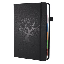 2025-2026 A5 Daily Planner - Diary 2025-2026 Day Per Page, July 2025 to June 2026, 12-Month Productivity Planner with Colorful Tabs, Inner Pocket, 5.9" x 8.5"（Black）