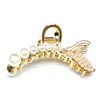 QinGoo Medium Gold Stainless Steel Firm Hair Clip Metal Fish