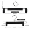 Guhmctt 10 Pack Pants Hangers with Adjustable Non-Slip Clips Anti-Rust