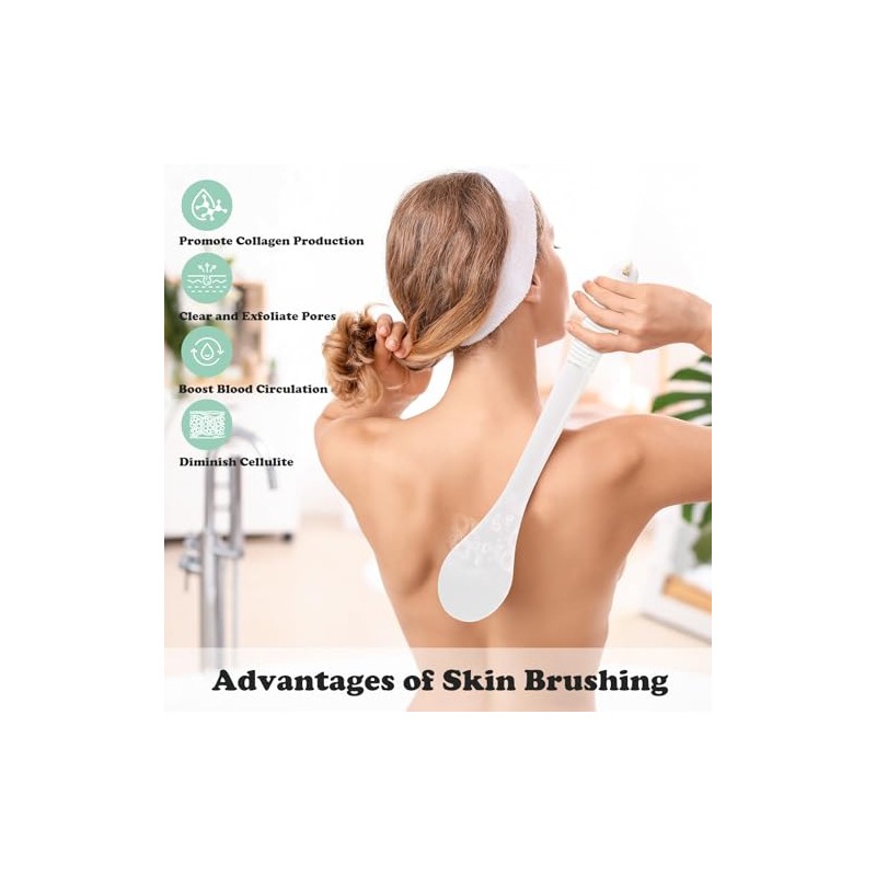Exfoliante Espalda Ducha Cepillo Corporal Antideslizante Baño Suave Hombres Mujeres