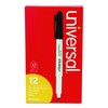Universal 43671 Pen Style Dry Erase Marker, Fine/Bullet Tip, Black