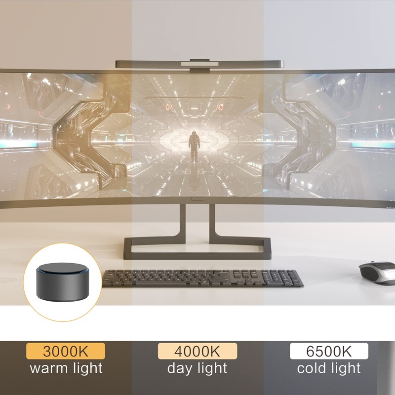 ONWAY Curved Monitor Light Bar with Wireless Remote,Monitor Light Bar