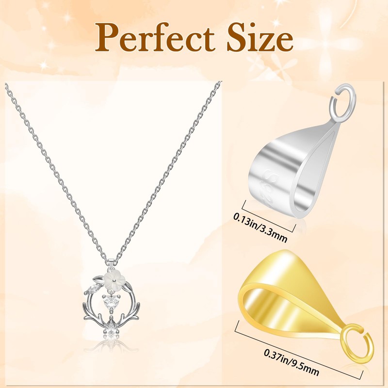 10 cierres de plata de ley para collar S925 para