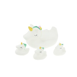 Cute Girls Boys Kids Toddler Childrens Bath Tub Bathtub Swimming Floating Animals Dinosaurs Hippo Elephant Monkey Mummy Boat Baby Toy Bath Shower Set (Unicorn)