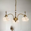 Montex Vintage Pendant Light Fixture 3/5 Lights Gold Brass Vintage