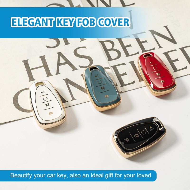 Rislobx Key Fob Cover Fit for Chevy Key, Car Key