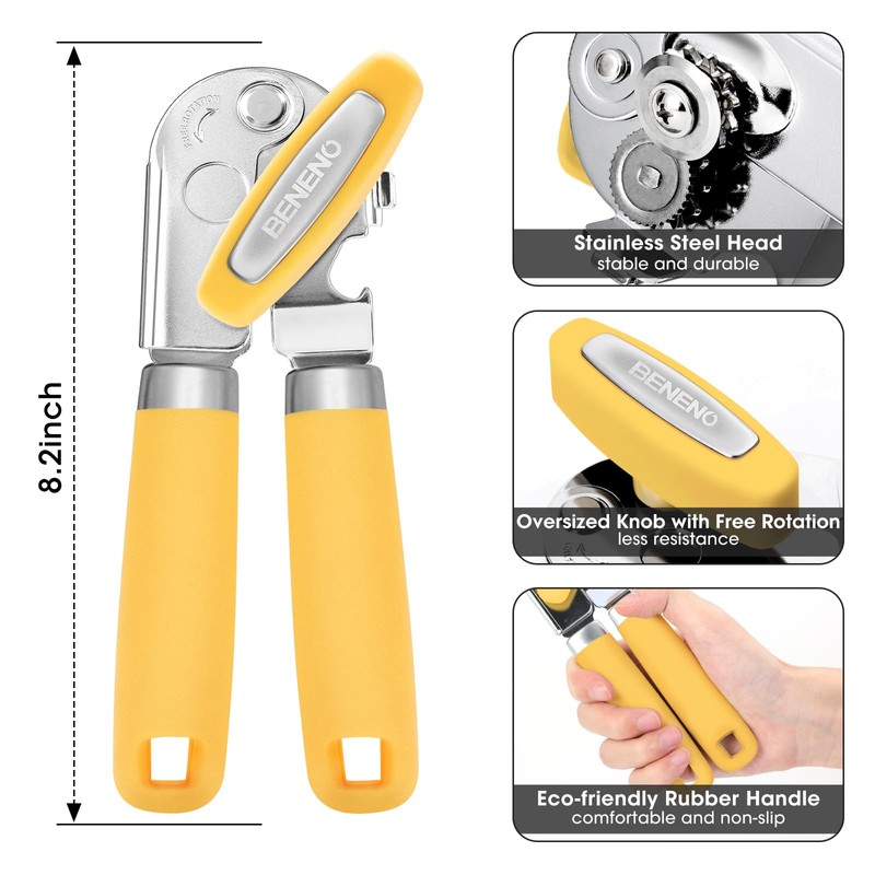 Can Opener Manual, Can Opener with Magnet, Hand Can Opener