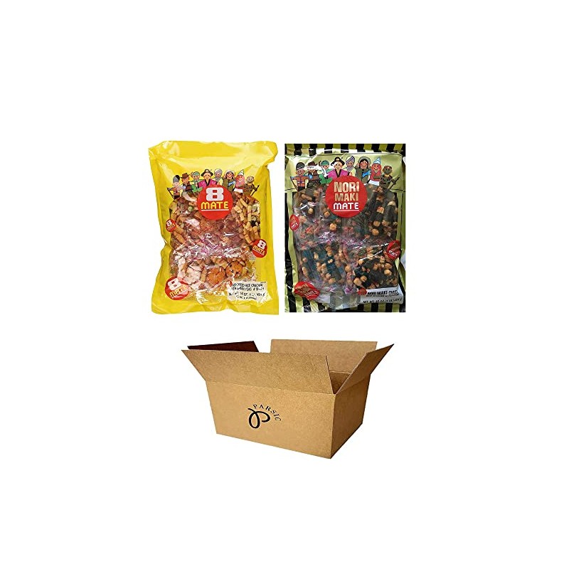 Shirakiku Japanese rice crackers Multi Pack, 16oz Each (Norimaki Mate,