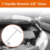 WINTOWIN 3/8" Drive T Handle Wrench with Long Reach-Chromium Vanadium