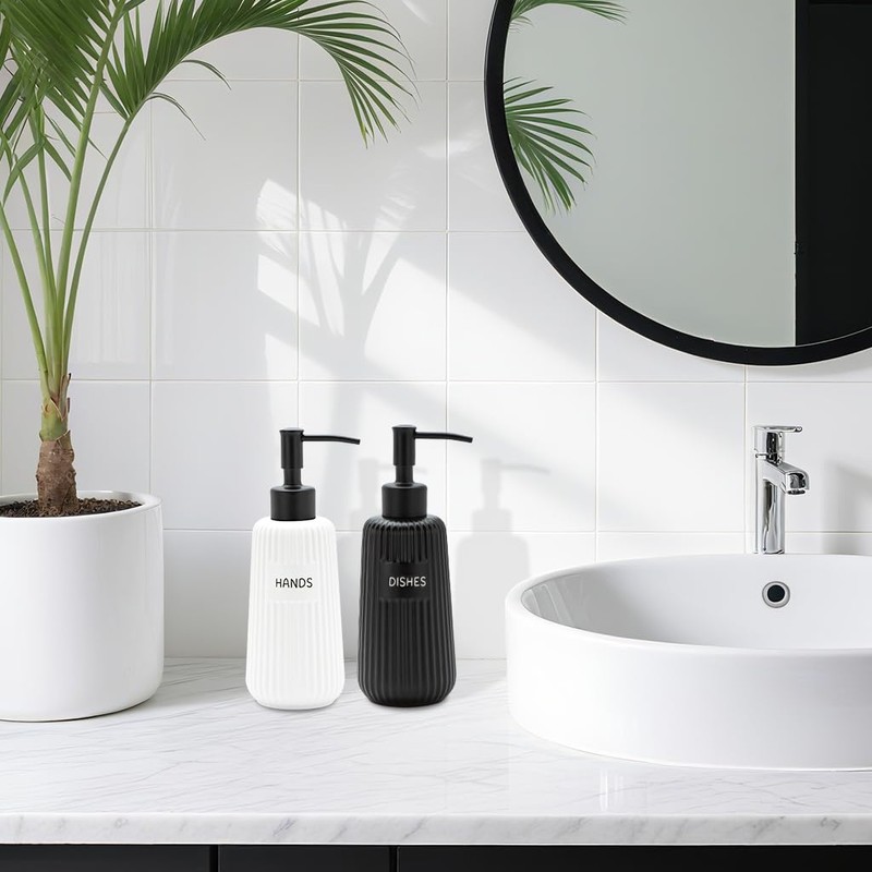 Karisky Kitchen Soap Dispenser Set with Stainless Steel Pump and