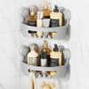 LEVERLOC Corner Shower Caddy Suction Cup, 2 Pack Powerful Suction