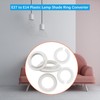 TRUEIN Pack of 8 Plastic Lampshade Ring E14 to E27,