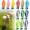 12Pack Goat Collars with Bell and Number Tag Adjustable Nylon