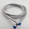 Extra Long Hand Shower Hose 118", Angle Simple Stainless Steel