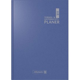 BRUNNEN 1072991320 Teacher's Calendar, 2 Pages = 1 Week, Extra Large Format, Baladek Cover (German Language), blue