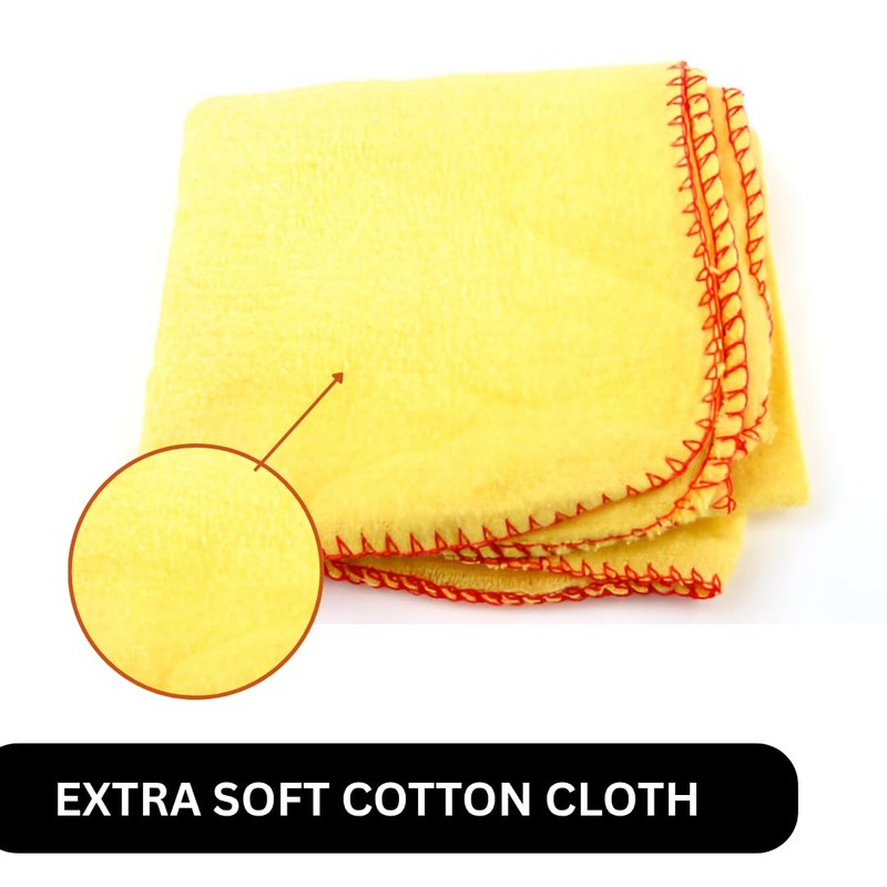 JMS Bridge Yellow Dusters 100% Cotton, Pack of 16, Cleaning