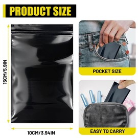 Sanitary Napkin Disposal Bags 120 pcs, Women Tampon Disposal Bags for Feminine Hygiene, Personal Waste, or Pet Waste, Self-sealing, Black