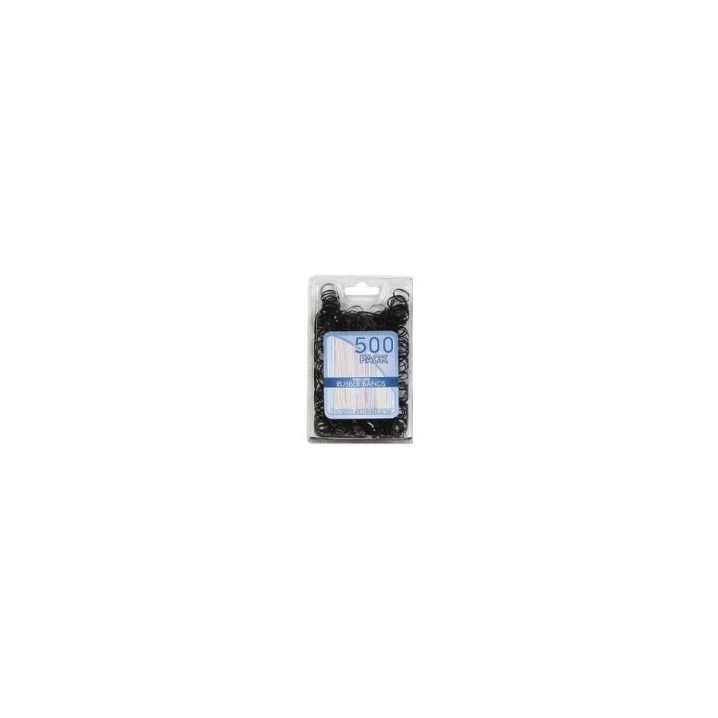 Basic Solutions Snag-Free Small Black Silicone Rubber Bands for Styling,