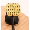 Meat Beat Hammer, 9.7 Inch Gold and Black Zinec Alloy