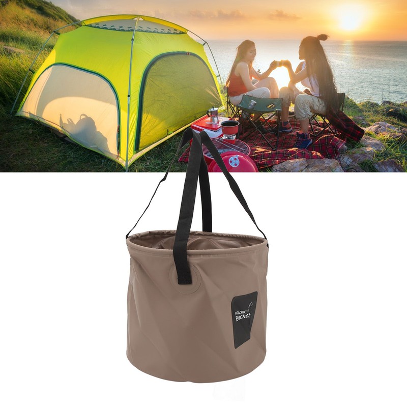 20L Portable Camping Bucket PVC Folding Water Bucket High Capacity