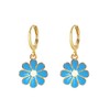 Daisy Huggie Hoop Earrings for Women Flower Dangle Drop Earrings