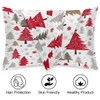 Satin Pillowcase for Hair and Skin, Winter Christmas Trees Silk