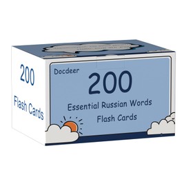 200 Essential Russian Words Vocabulary Flash Cards Flashcard for Beginners Adults | Learn Russian for Beginners Adult