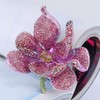 Ever Faith Women's Austrian Crystal Orchid Flower Petal Brooch Pink