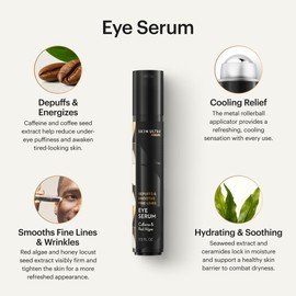 MANSCAPED® Skin Ultra™ Eye Serum - Fast-Acting Formula with Caffeine, Red Algae & Ceramides to help Depuff & Hydrate Skin, Cooling Rollerball Applicator, Fragrance-Free, 0.5 fl oz.