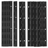 12PCS 8Inch Black Continuous & Piano Hinges, 1.2'' Open Width