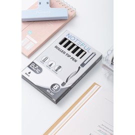 NOTEFUL Liquid Ink Rollerball Pens, 0.7mm Medium Point Tip, Rolling pen for Drawing, Coloring, Journaling and Smooth Writing (8 Pcs) (Black, 1 Count (Pack of 8))