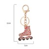 Cute Bling Crystal Skates Keychain with 1 Pcs Sugar Cube