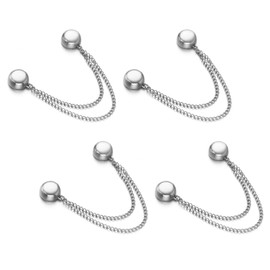 Magnetic Clothes Clips, Pack of 4 Multifunctional Clothing Clips, Removable Magnetic Clothing Scarf Clips with Chain for Cardigans, Cuff Hems