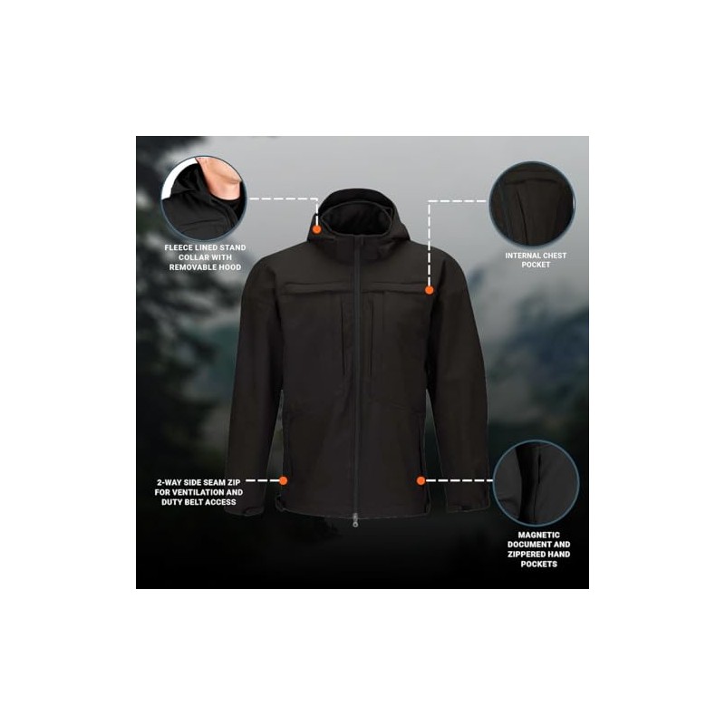 Propper Men's Ba Softshell Duty Jacket 2.0, Black, X Large
