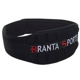 Weight Lifting Belt for Men - Neoprene Double Strength 6" Back Support Gym Training Belt - Powerlifting Workout Belt for Bodybuilding, Squats, Deadlifts, Fitness & Exercise (Black, L)