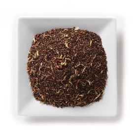 Mahamosa Honeybush-Rooibos Herbal Tea Blend and Tea Filter Set: 8 oz Chocolate Berry Honeybush-Rooibos Tea, 100 Loose Leaf Tea Filters (Bundle- 2 items)(Tea ingredients: Honeybush, rooibos, safflowers, marigolds with strawberry, raspberry and chocolate f