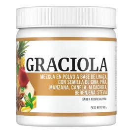 Suplemento Fibra Graciola en Polvo Sabor Piña Libre de Gluten Vegano                                                                                  