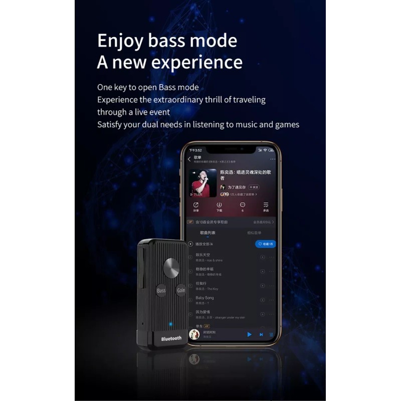 Virtoba Receptor Audio X8 Bluetooth 5.0 Bass Cancelación De Ruido