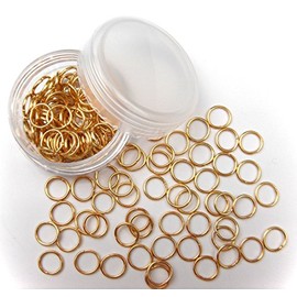 ALL in ONE 2000pcs Open Jump Rings Jewelry Making (Gold 4mm)