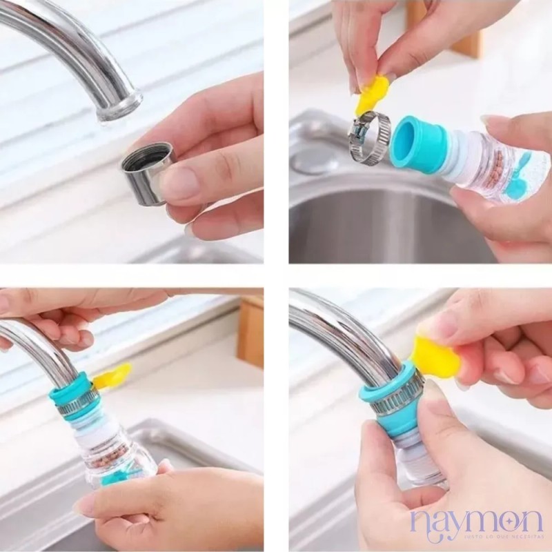 Naymon Filtro Regadera Fregadero Tarja Grifo Ahorrador Cocina Baño