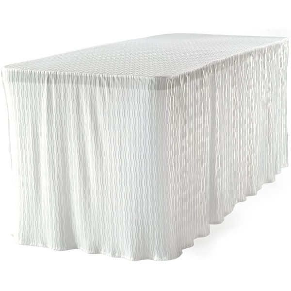 6 Foot Folding Table Cloth White 30x72x29