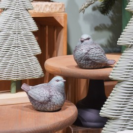 Cynkeyee Bird Statues for Home Decor - Set of 2 Resin Bird Figurines Home Decor,Decorative Tabletop Accents, Small Bird Decor Perfect for Easter Decorations, Beautiful Animal Figurines