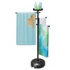 YACONA Pool Towel Rack Outdoor with Built-in Tray – Adjustable,