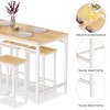 AWQM 5 Pieces Dining Table Set for 4,Beige Bar Table