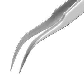Titanium Tweezers, Curved Nose with fine Pointed Tips (125mm). Made in Japan. ENGINEER ptn-03