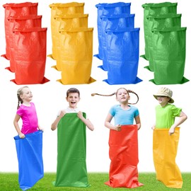 16PCS Potato Sack Race Bags, Large Size Race Bags for Family Game, Outdoor Games Sack Race Bags for Adults and Kids,Bean Bag Game Set Outside Yard Games