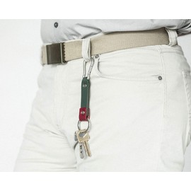 Grün rotes Leder Karabiner Schlüsselanhänger Ringhalter Klammer Schlüssel Karabiner-haken Geschenk Schlüsselband Anhänger