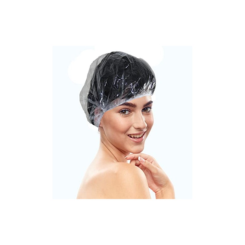 30 Disposable Shower Caps Hair Caps Bath Caps Clear Waterproof